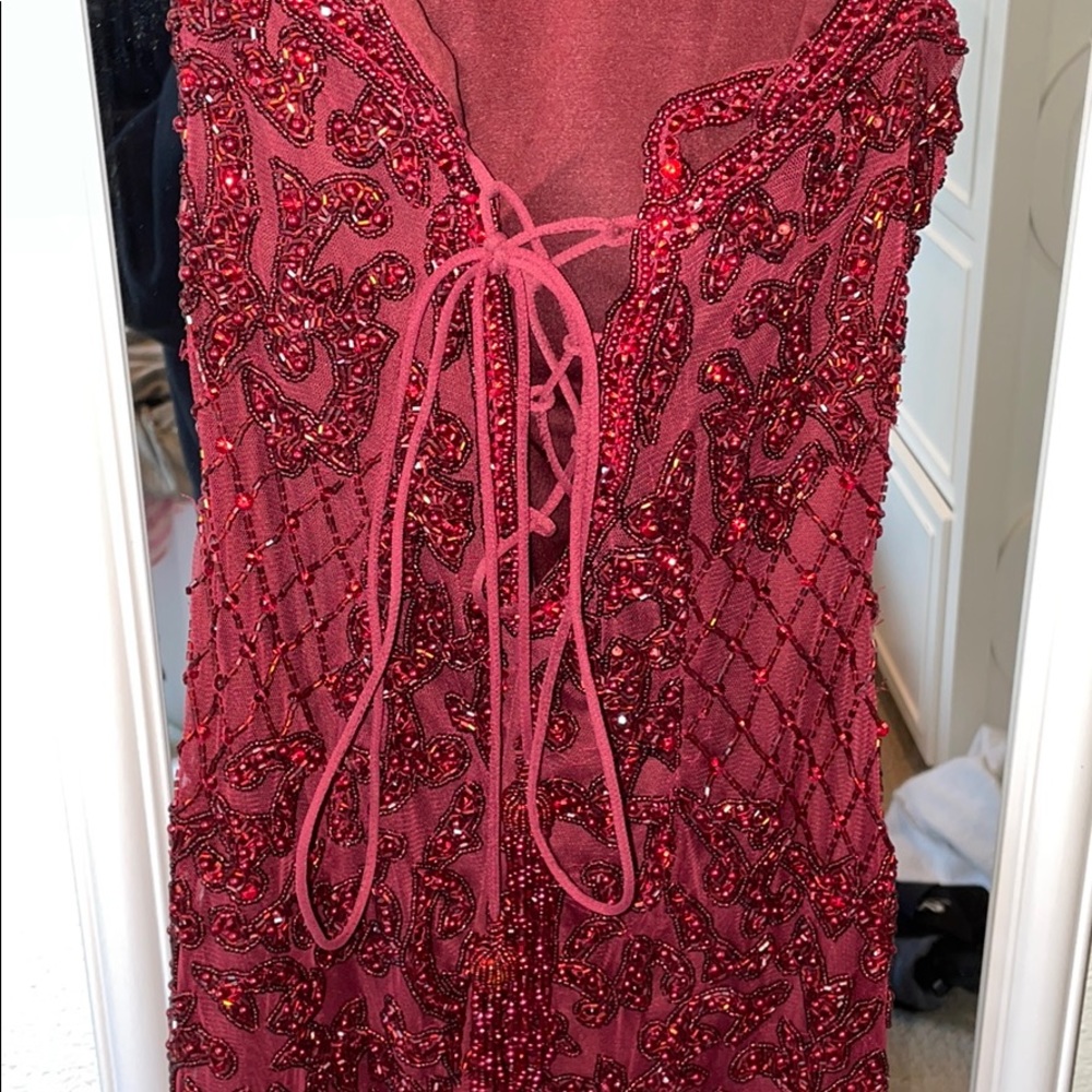 sherri hill #53142 burgundy homecoming or cocktail dress